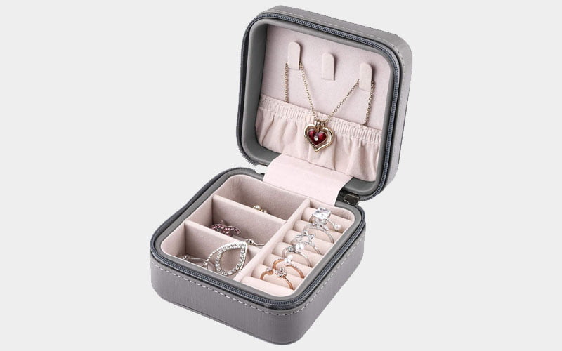 Duomiila Jewelry Organizer Portable Travel Case