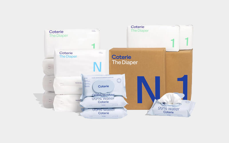 Coterie Baby Wipes + Diapers Kit