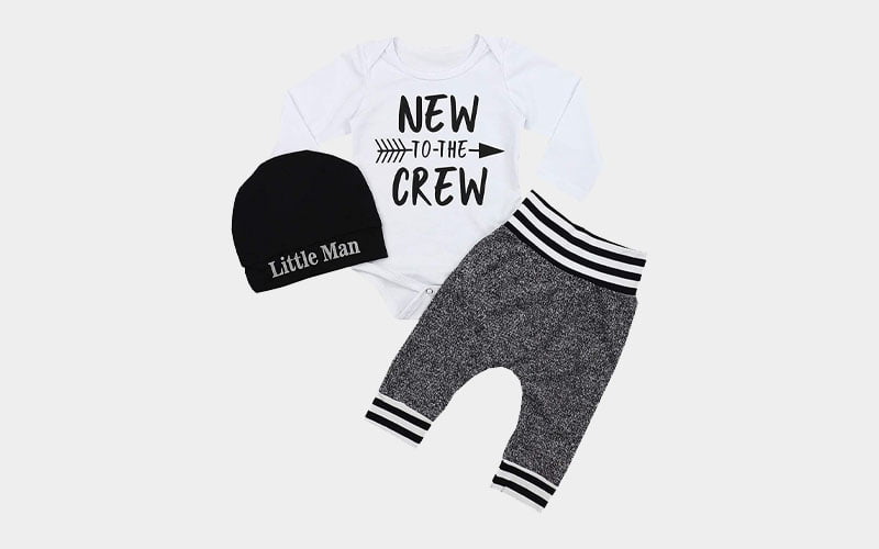 Newborn Clothes Letter Romper 3Pc Outfits – Adorable & Stylish