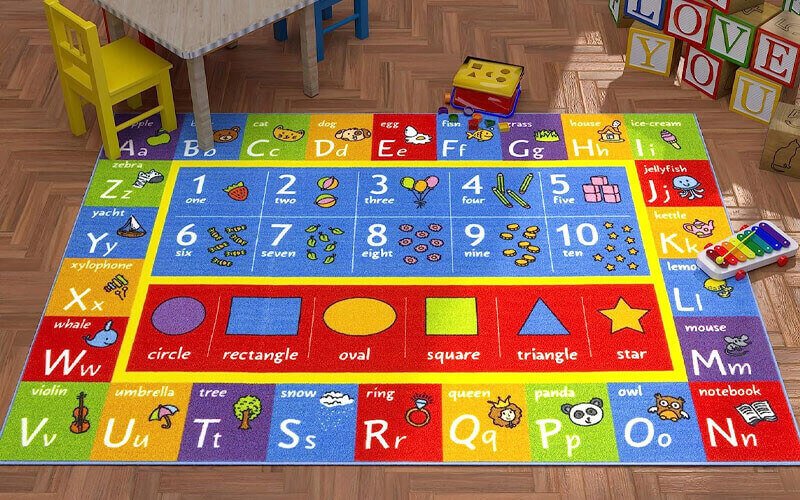 Educational & Fun Area Carpet For Playroom