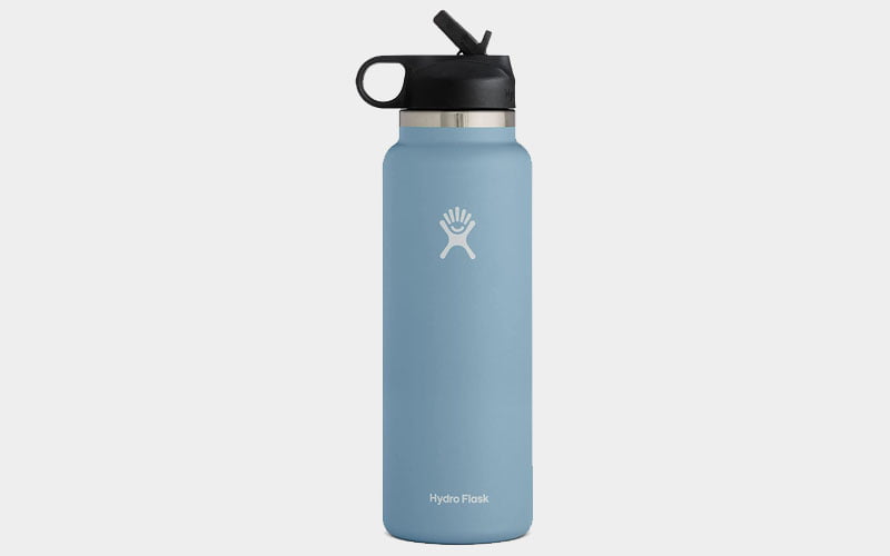 Hydro Flask Wide Mouth Water Bottle With Straw Lid
