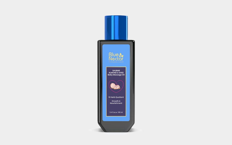 Blue nectar ayurvedic baby massage oil