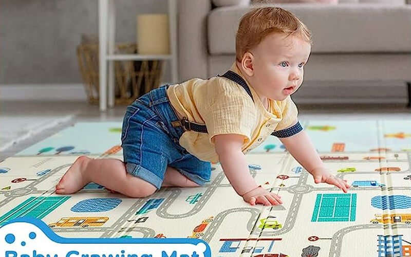 Indoor & outdoor activity playmat for crawling babies