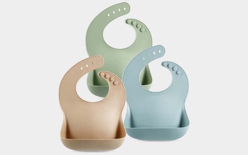 Unisex silicone baby bibs