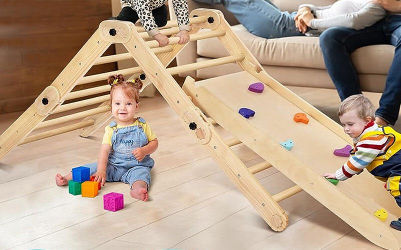 Dripex foldable pikler triangle climber