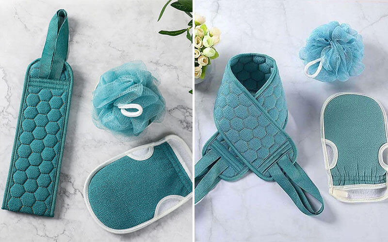 Exfoliating body scrubber set for mom