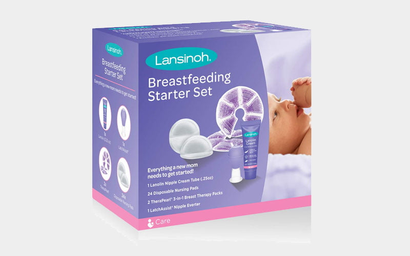 Breastfeeding starter set for nursing mothers