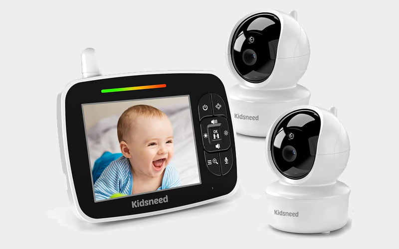 Kidsneed pan-tilt-zoom baby monitor with 2 cameras Kidsneed pan-tilt-zoom baby monitor with 2 cameras