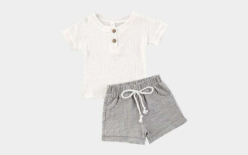 T-Shirt and Elastic Waistband Toddler 2-Piece Outfits T-Shirt and Elastic Waistband Toddler 2-Piece Outfits