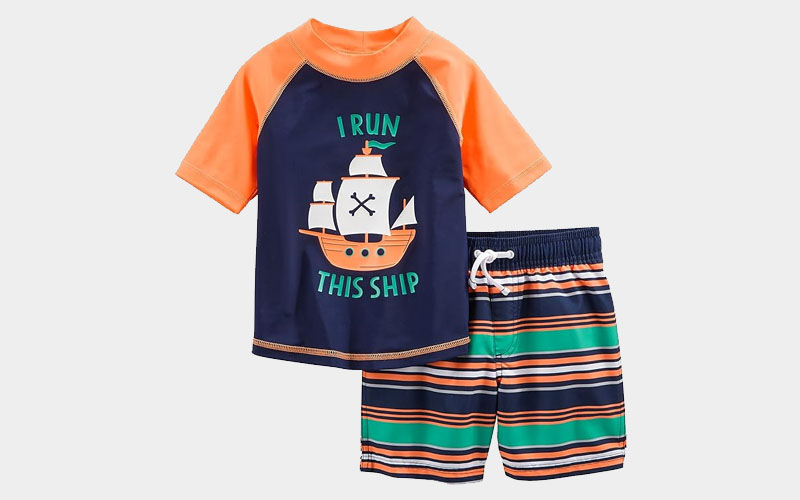 Simple Joys by Carter's Swimsuit and Rashguard Set (Unisex)