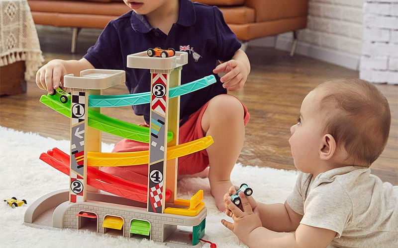 TOP BRIGHT Car Ramp Toy For 2 Year old