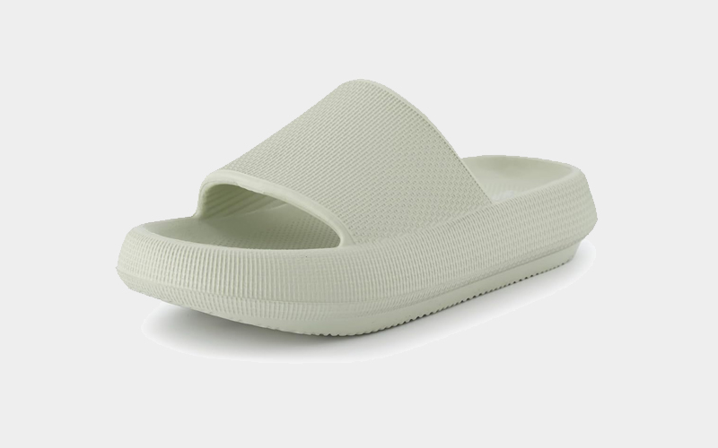 CUSHIONAIRE Feather Slides Slippers For Women