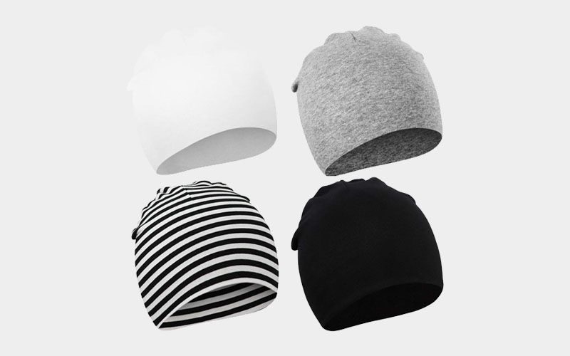 DRESHOW BQUBO 4-Pieces Newborn Beanies