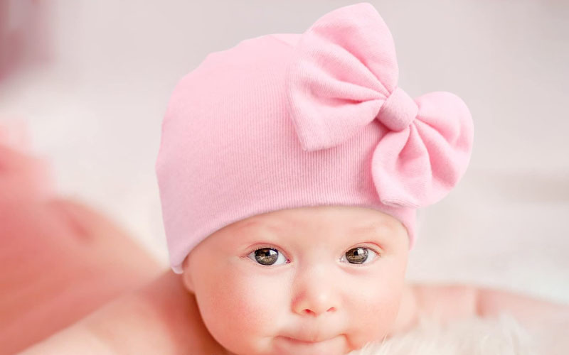 BQUBO Newborn Beanie for Baby Girls