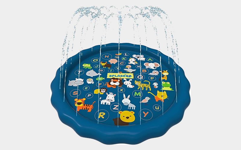 Sprinkler & Inflatable Pool Combo for Kids