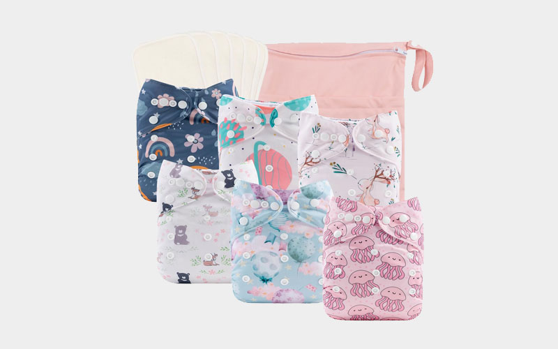 Babygoal Reusable and Washable Cloth Diapers for Baby Girls and Boys