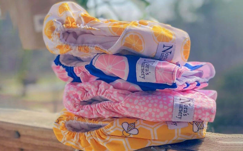 Bee's Knees 4-Pack Cloth Pocket Diapers with 4 Bamboo Inserts