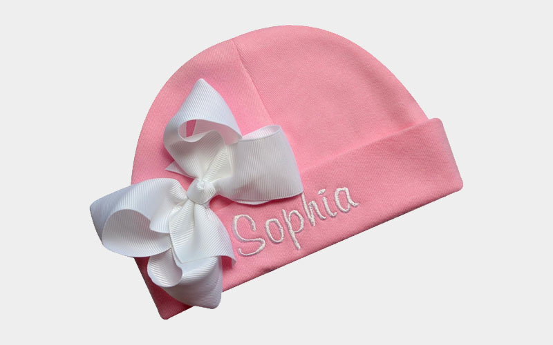 Personalized-Embroidered-Baby-Girl-Hat-with-Grosgrain-Bow