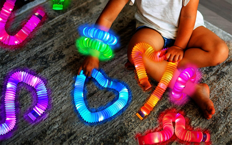 Light Up Pop Tubes Toys Gifts for Kids