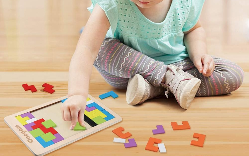 Coogam Wooden Blocks Puzzle Educational Gift for Kids (40 Pcs)
